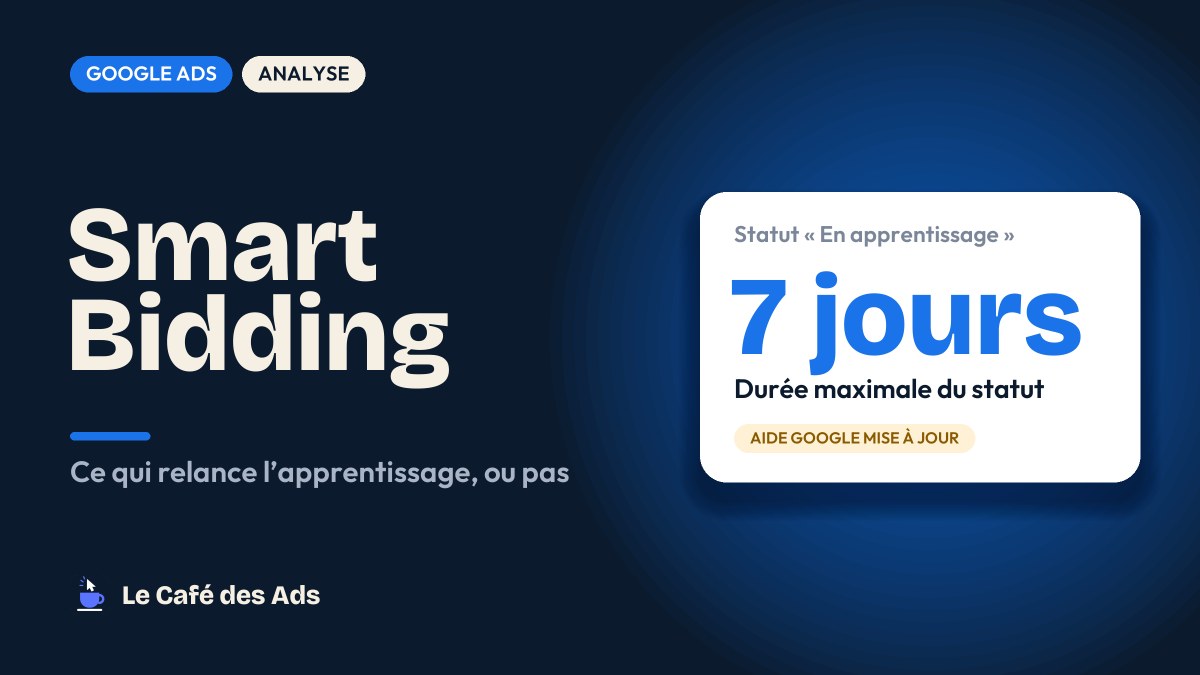 Smart Bidding : le statut « En apprentissage » limité à 7 jours, ce qui le relance ou pas